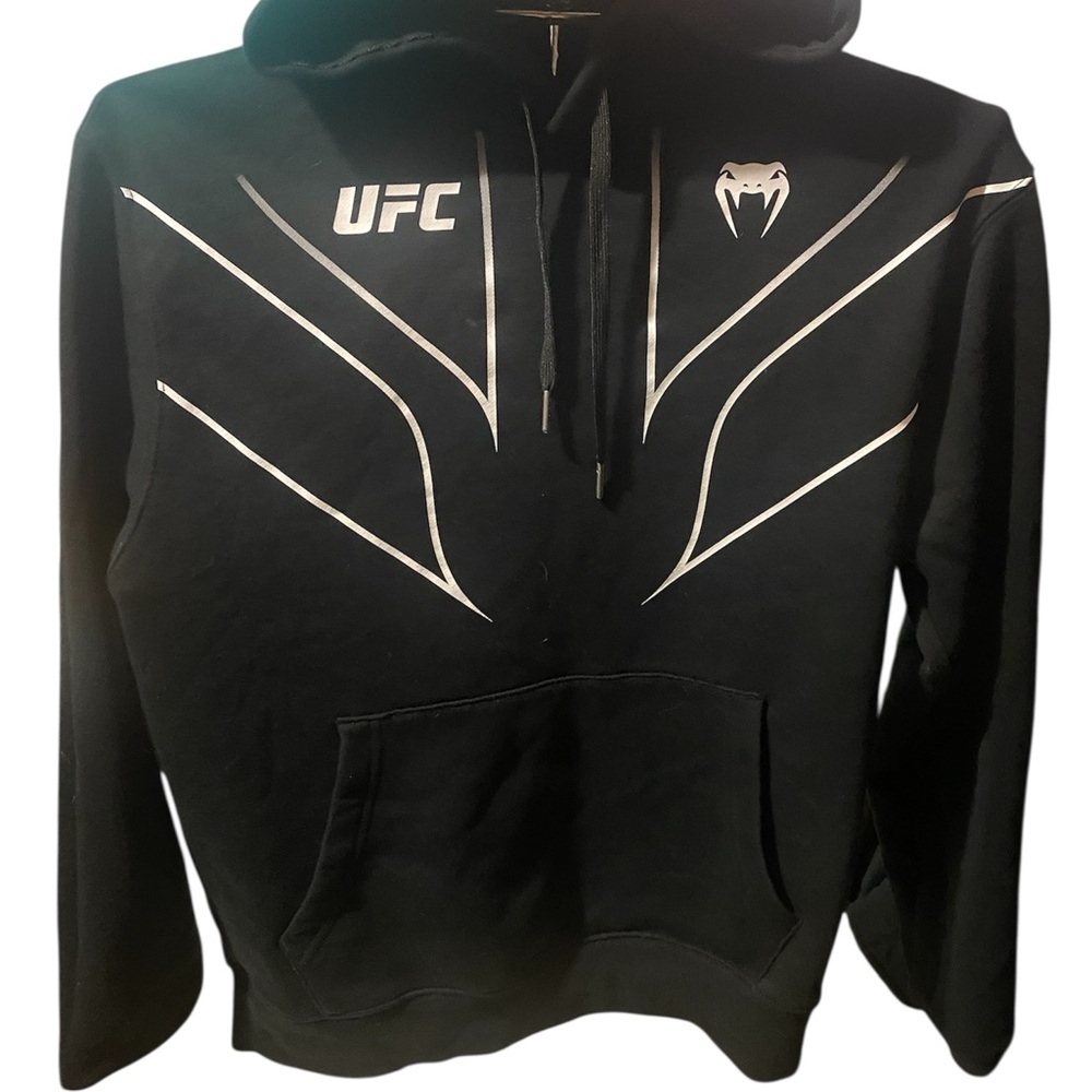 UFC Black and White Cotton-Blend Hoodie